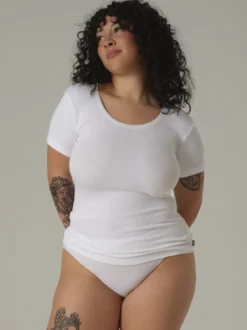 Basic Shirt aus Feinripp