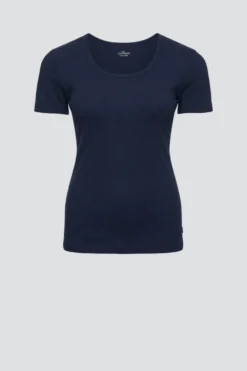 Basic Shirt aus Feinripp