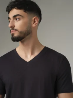 Basic Shirt kurzarm V-Ausschnitt