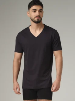 Basic Shirt kurzarm V-Ausschnitt