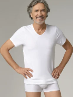 Kurzarm Shirt aus Baumwolle und Micromodal