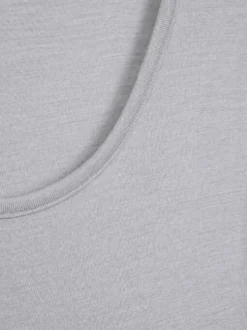 Kurzarmshirt aus Merinowolle & Seide