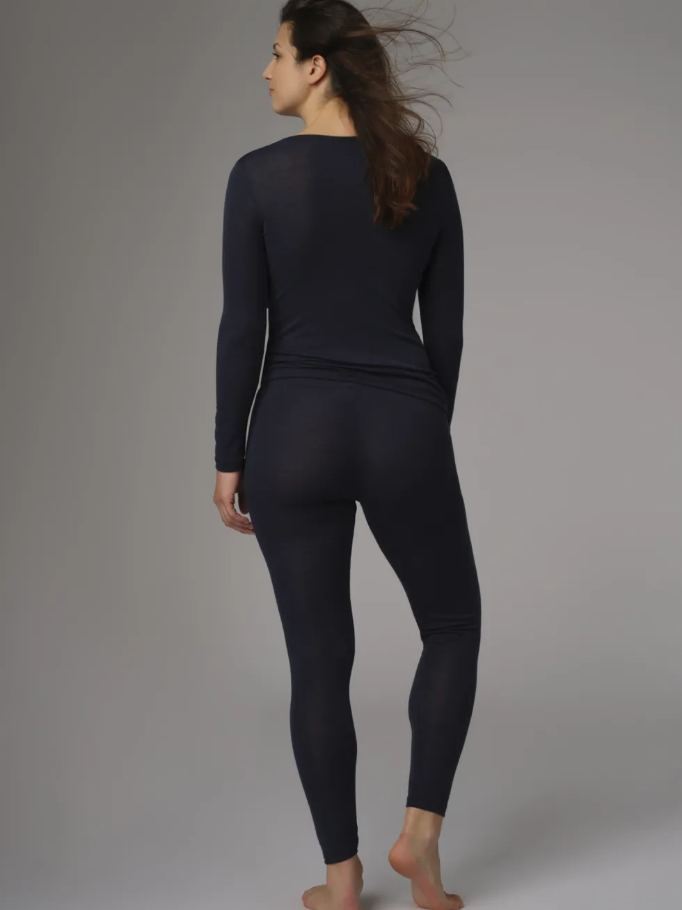 Leggings aus Merinowolle & Seide