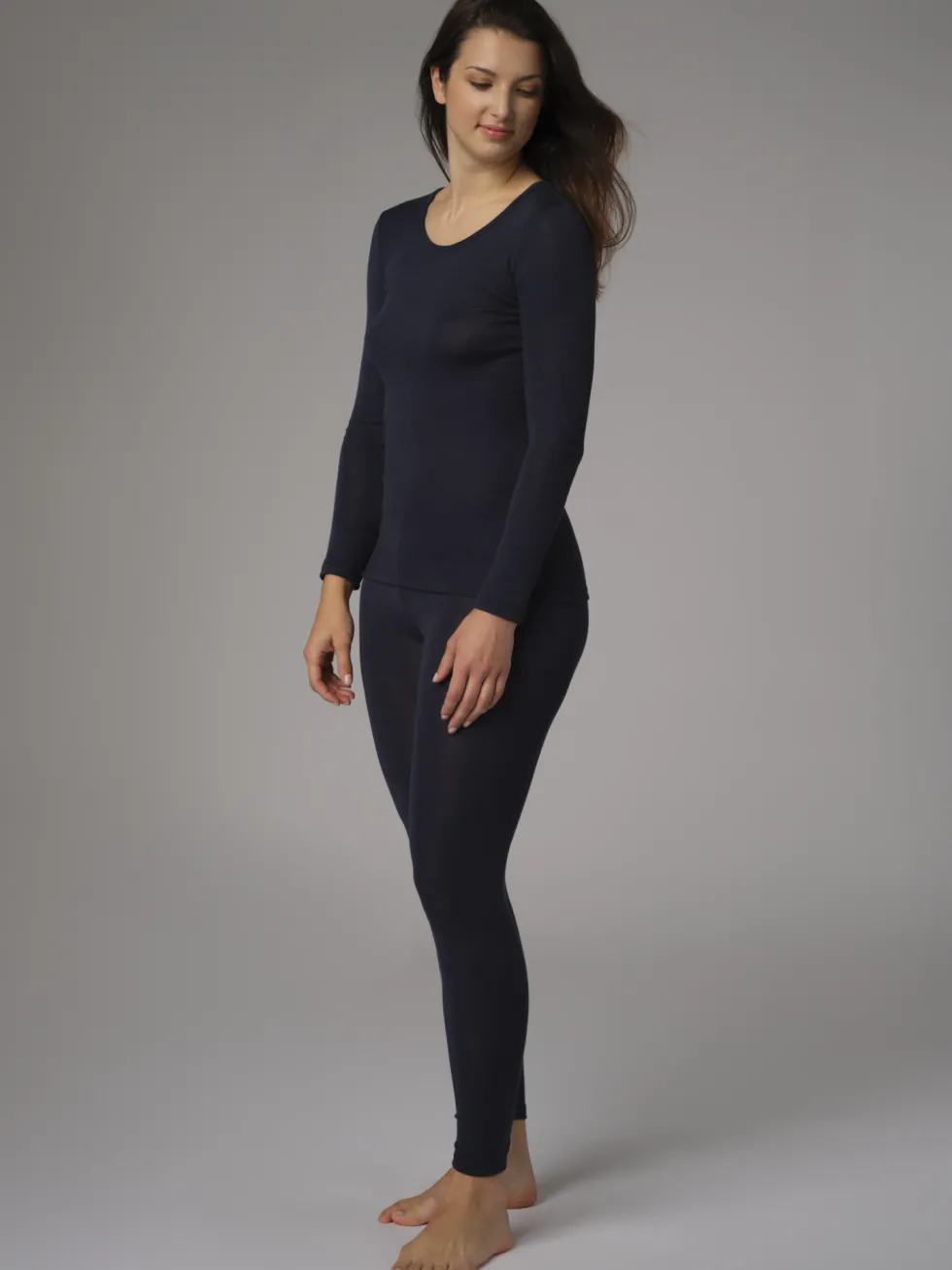 Leggings aus Merinowolle & Seide