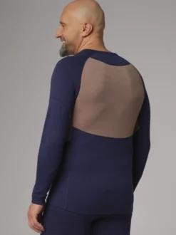 100 % Merinowolle-Shirt langarm | 190 g/m² | Hervorragendes Sweatmanagement dank integrierten Mesh-Einsätzen