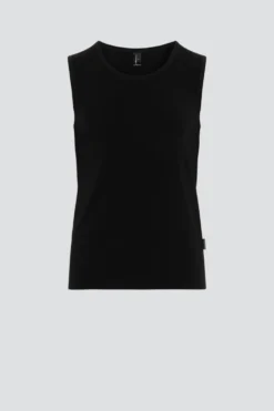 Ärmelloses Shirt aus Baumwolle und Micromodal