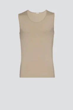 Ärmelloses Shirt aus Baumwolle und Micromodal