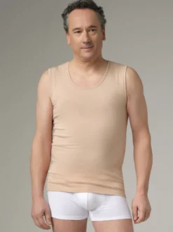 Ärmelloses Shirt aus Baumwolle und Micromodal