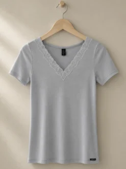 Shirt aus Merinowolle & Seide