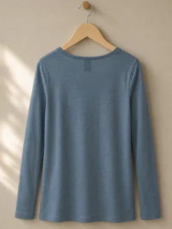 Shirt aus Merinowolle & Seide