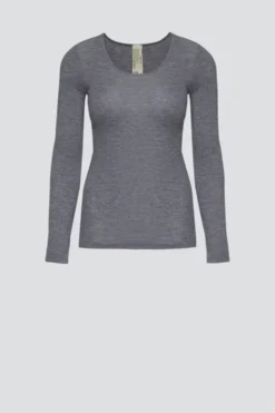 Shirt aus Merinowolle & Seide