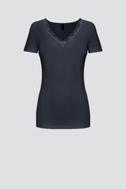 Shirt aus Merinowolle & Seide
