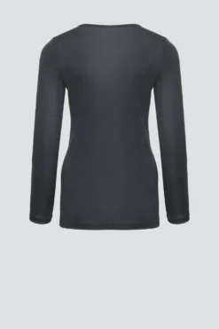 Shirt aus Merinowolle & Seide