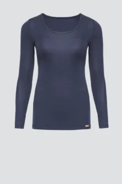 Shirt aus Merinowolle & Seide