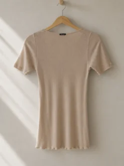 Shirt kurzarm aus Merinowolle & Seide