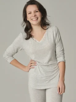 Shirt langarm aus Micromodal